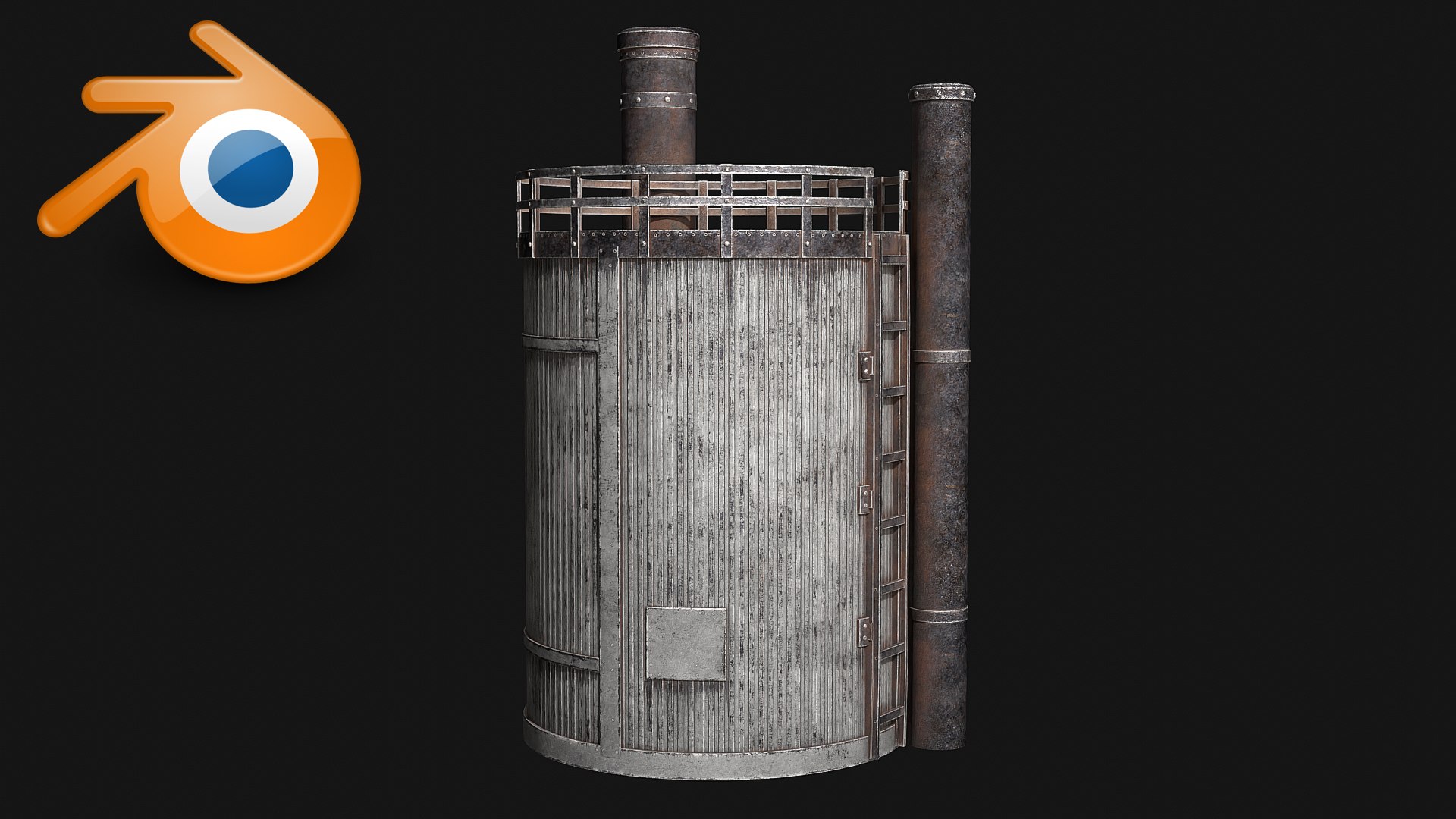 Rusty Industrial Tank V2 3D Model - TurboSquid 2381837