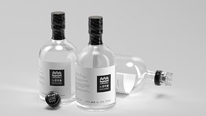 Neulinmaleul Soju 21 Soju Bottle - High-Quality 3D Model