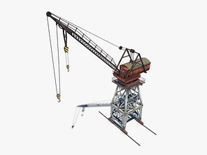 3D model crane port