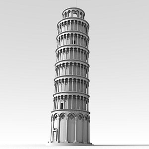 obj leaning tower pisa