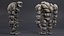 Character Stone Golem Cartoon Gray Rigged for Maya