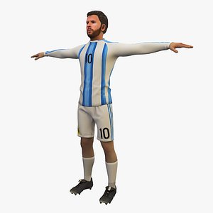 Elite Football Player 3D Model 3D model