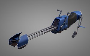 3d model science fiction bike motorcycle