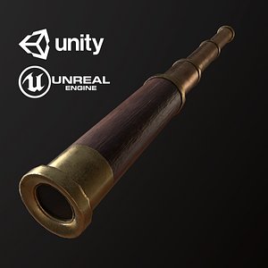 Spyglass Telescope - PBR Game Ready