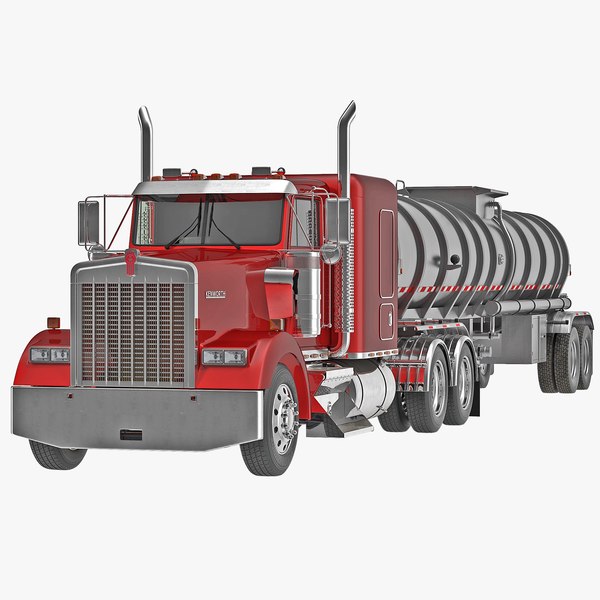 truck w900 tank trailer 3d max