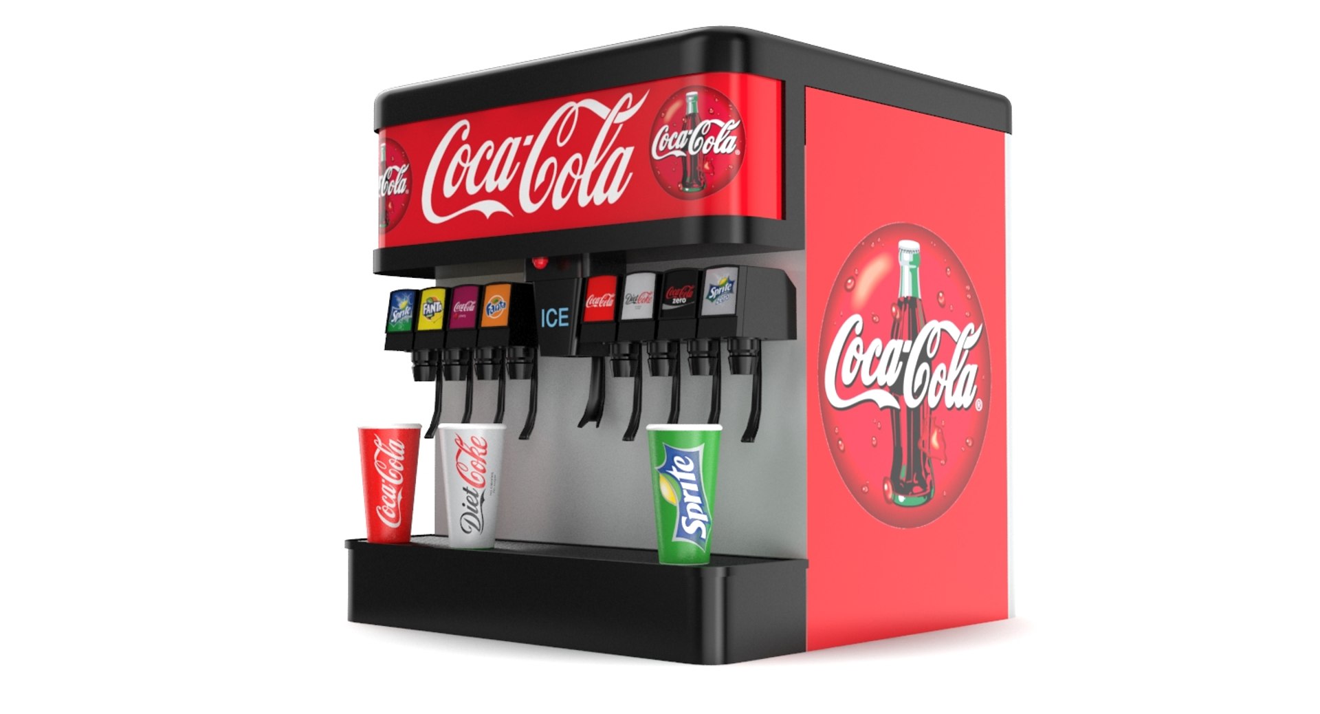 Soda Fountain 3D Model - TurboSquid 1311619