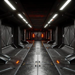 Sci-Fi Modular Corridor Kit  Game Ready Environment