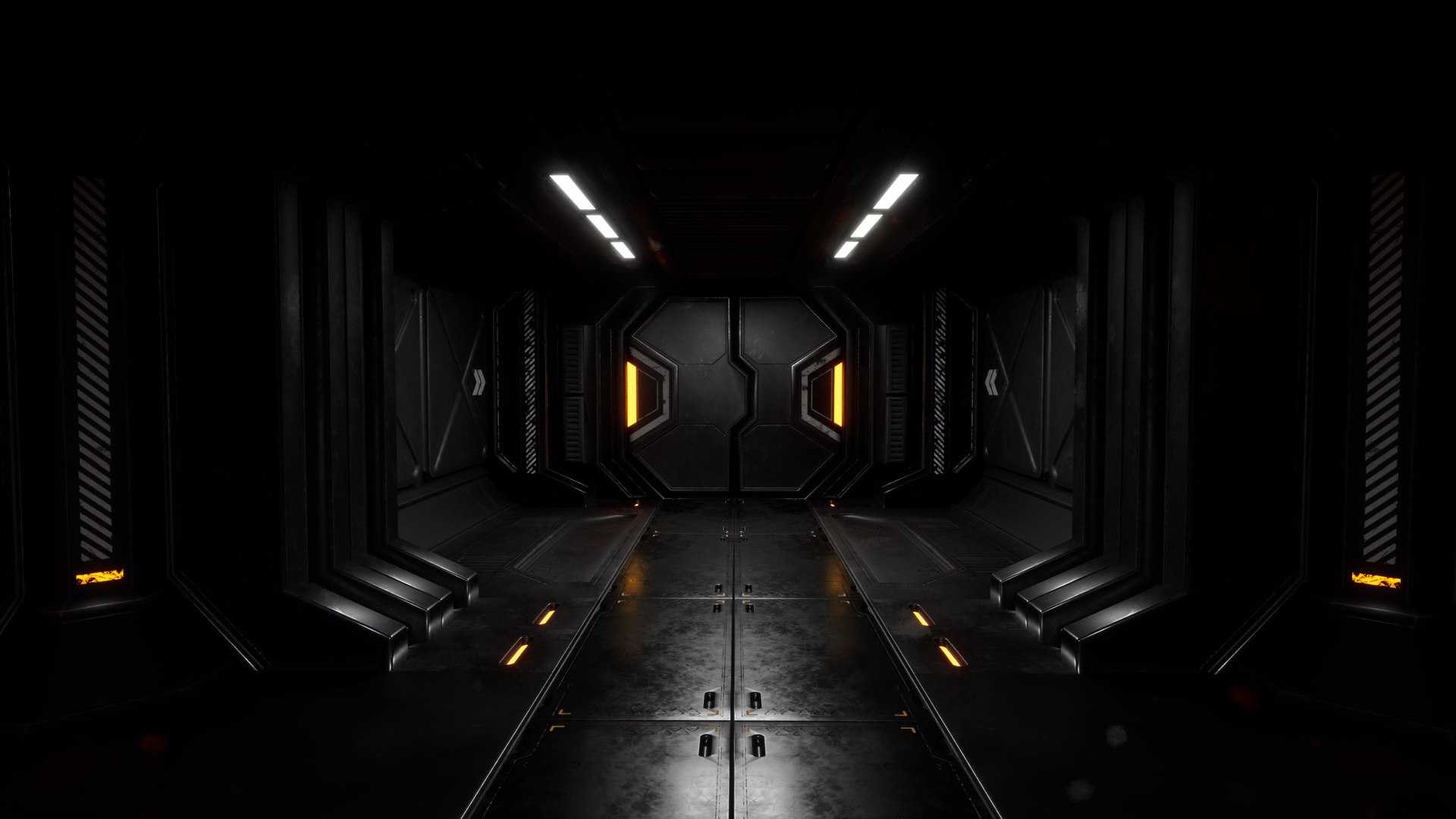 Sci-Fi Modular Corridor Kit Game Ready Environment 3D Model ...