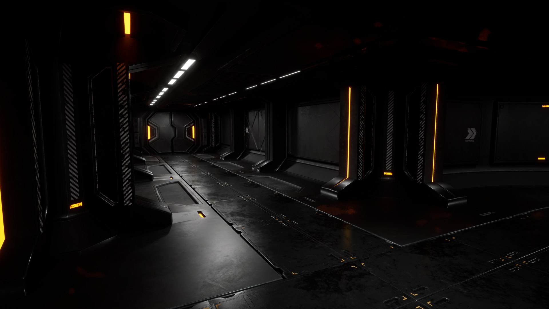 Sci-Fi Modular Corridor Kit Game Ready Environment 3D Model ...