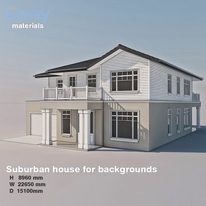 Suburban house for backgrounds