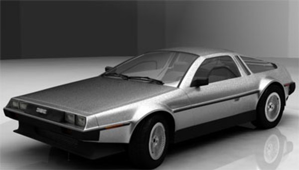 delorean car 3d model