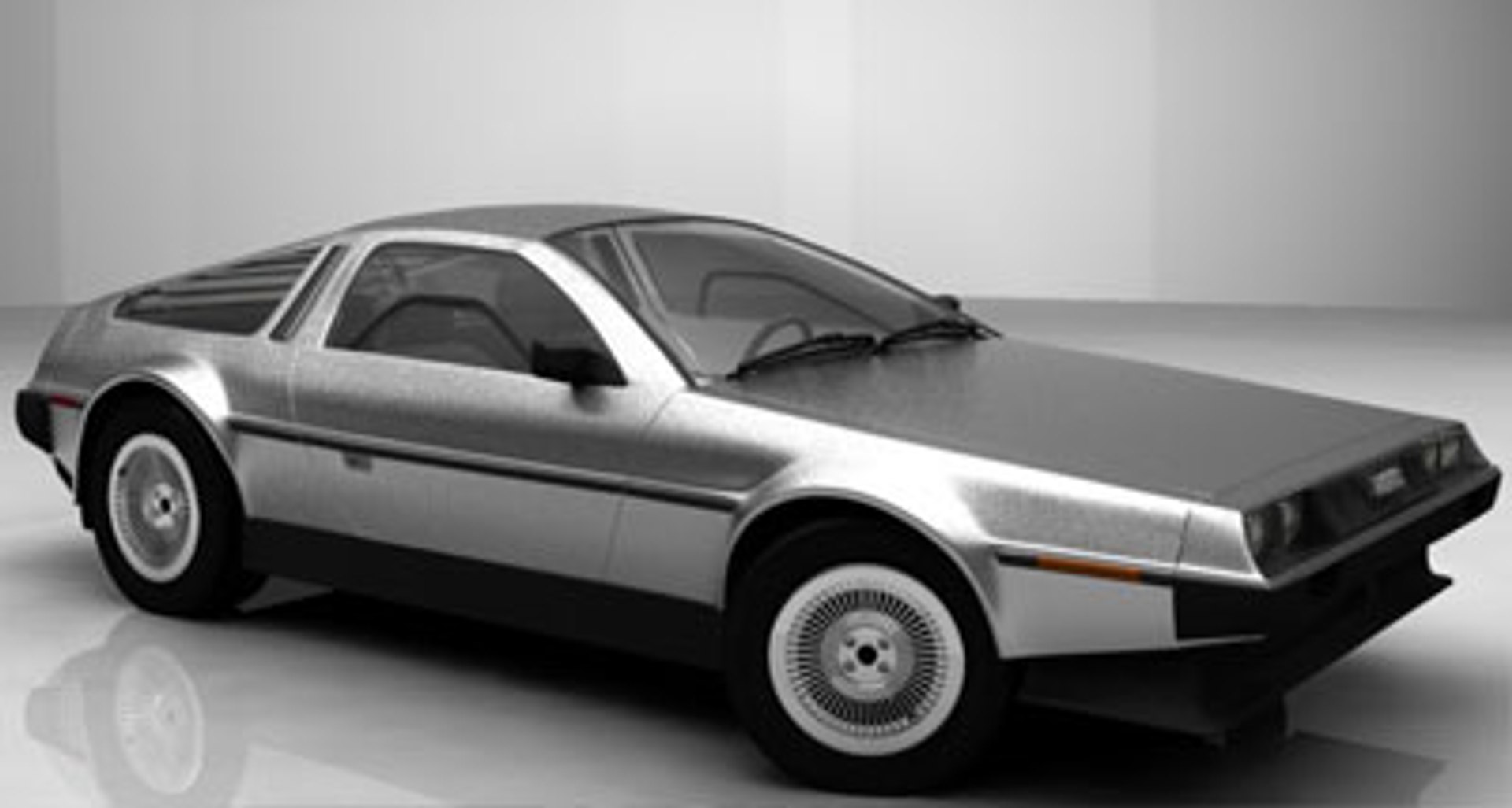 delorean car 3d model