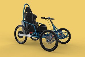 ELECTRIC QUAD BIKE 4 WHEELER BICYCLE ATV QUADRICYCLE 3D model