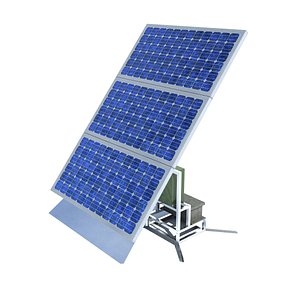 riged solar panel 3d max