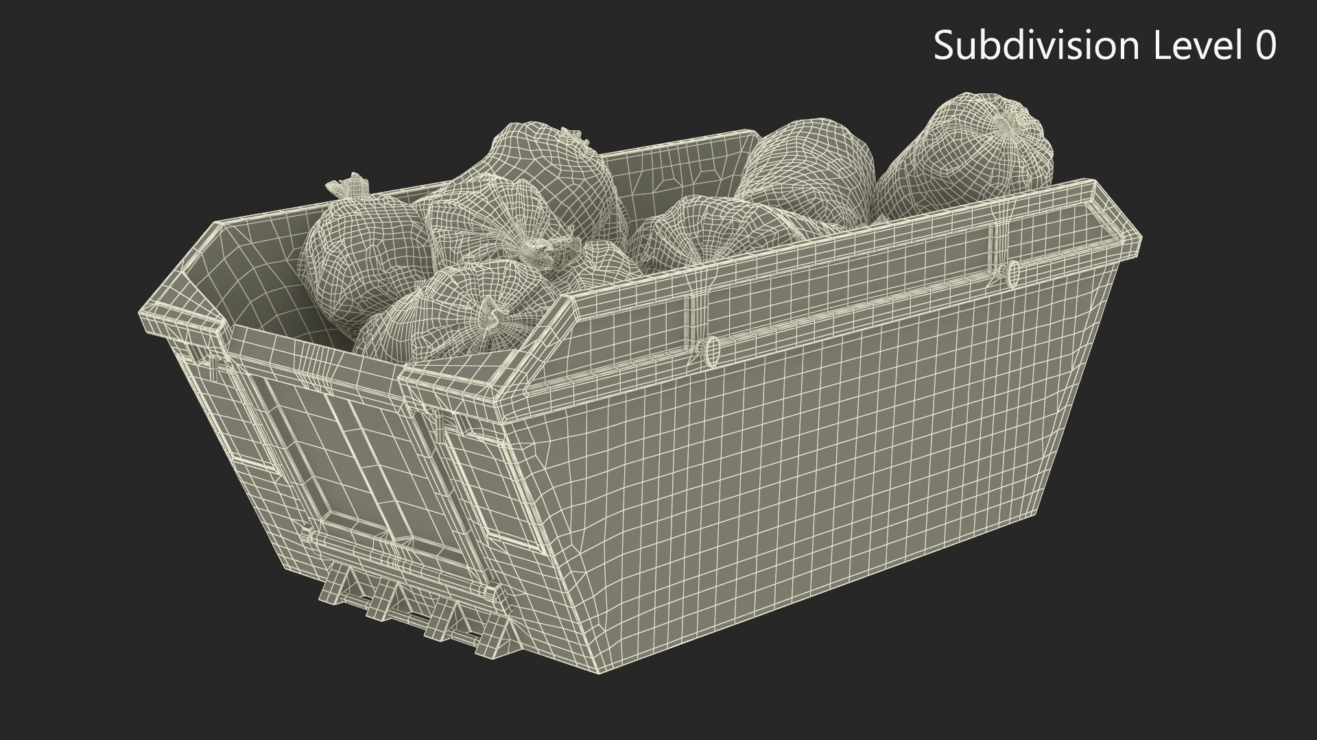 3D Construction Skip With Debris Used Model - TurboSquid 2321038