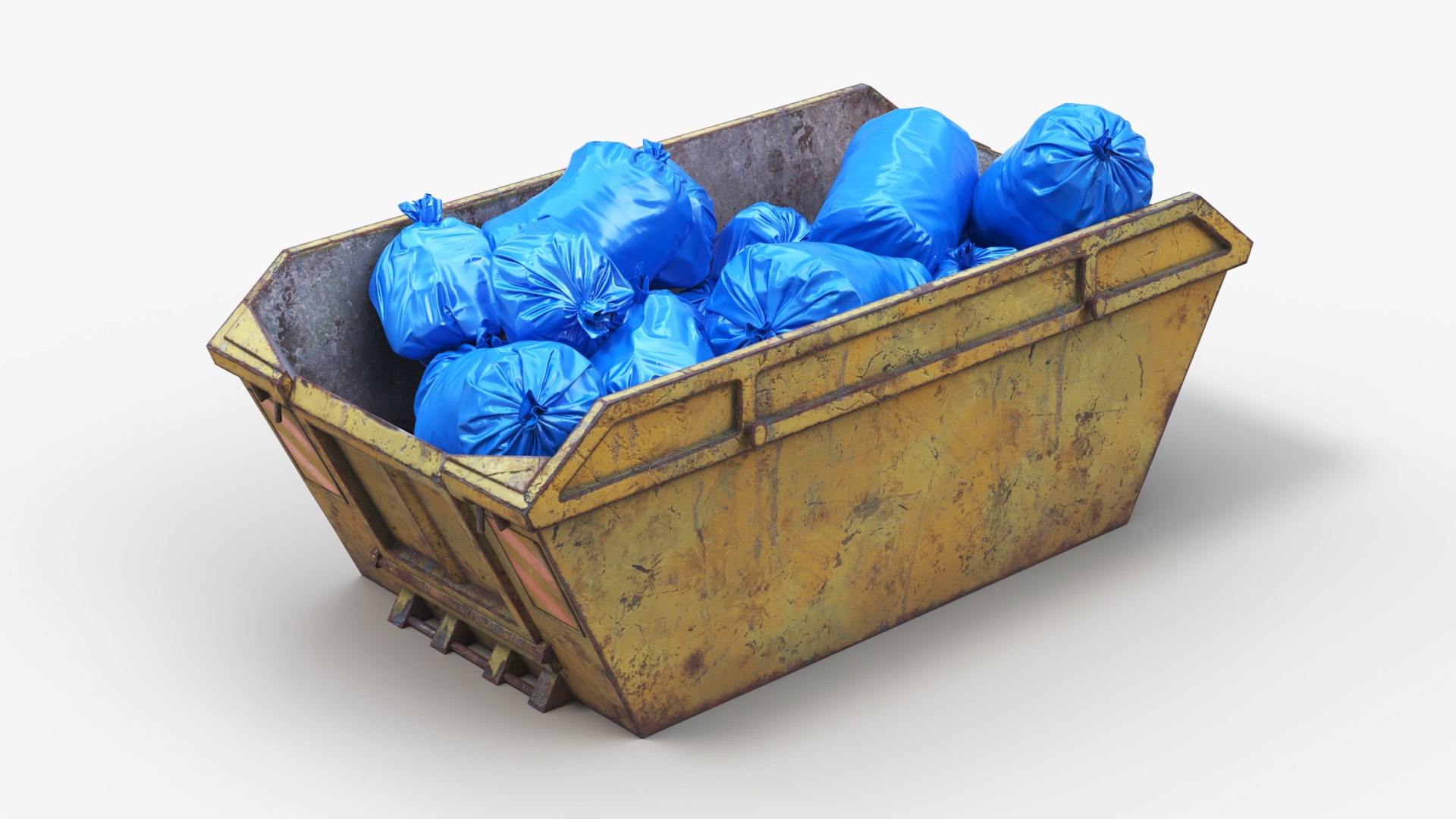 3D Construction Skip With Debris Used Model - TurboSquid 2321038