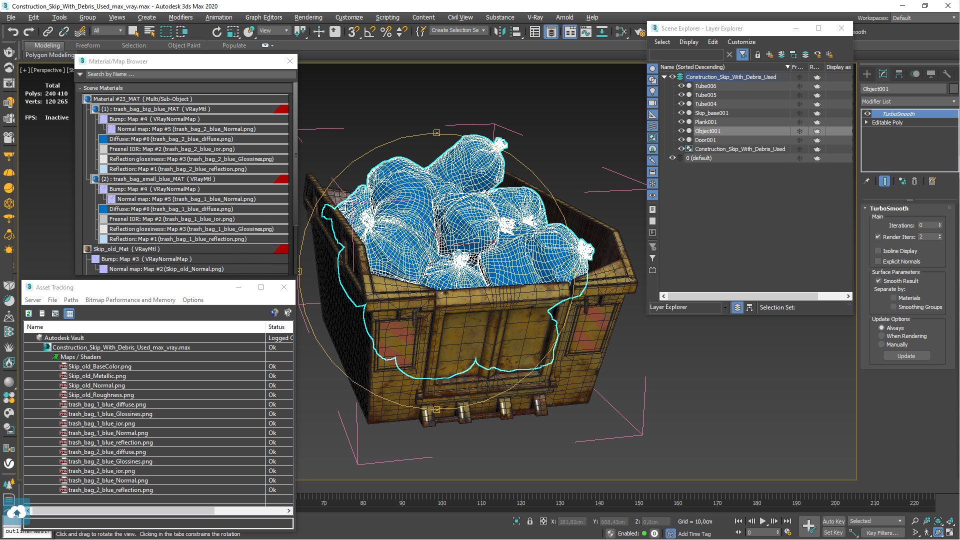 3D Construction Skip With Debris Used Model - TurboSquid 2321038