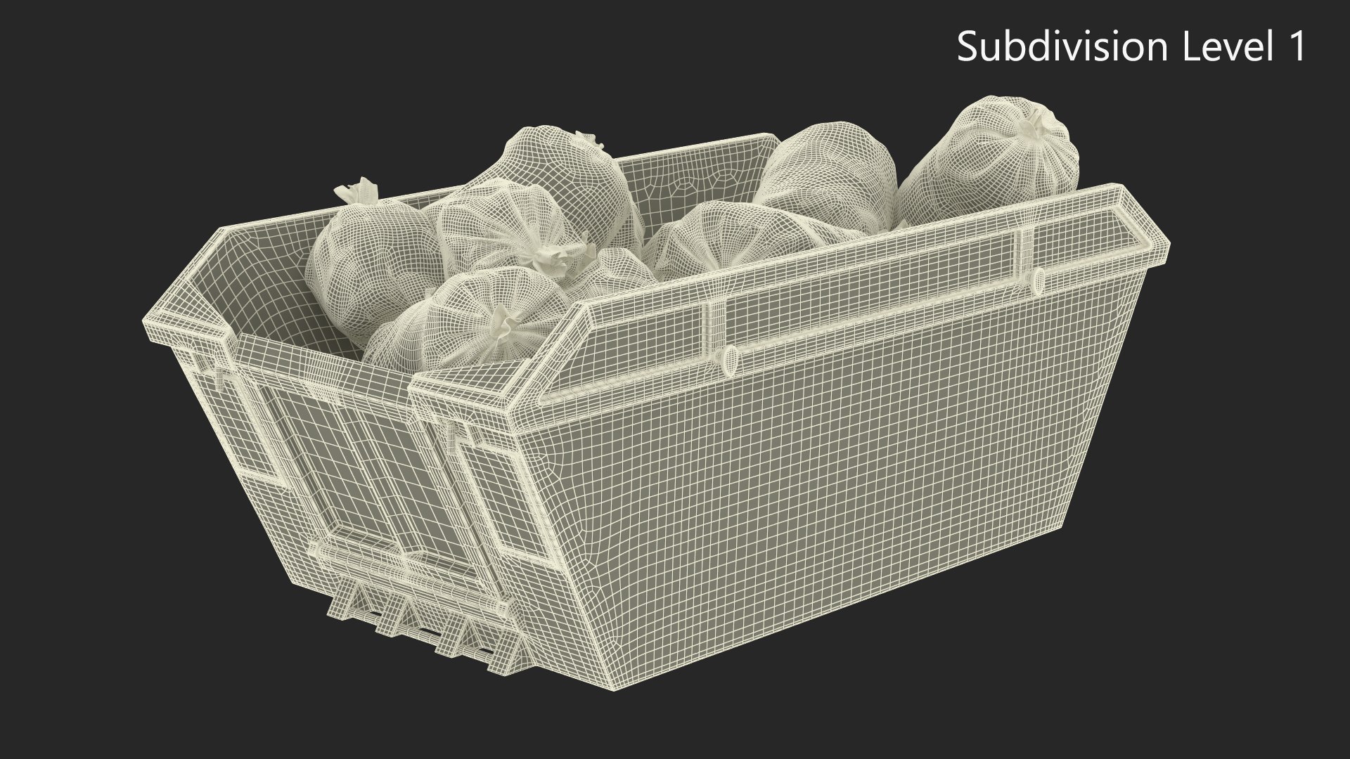 3D Construction Skip With Debris Used Model - TurboSquid 2321038