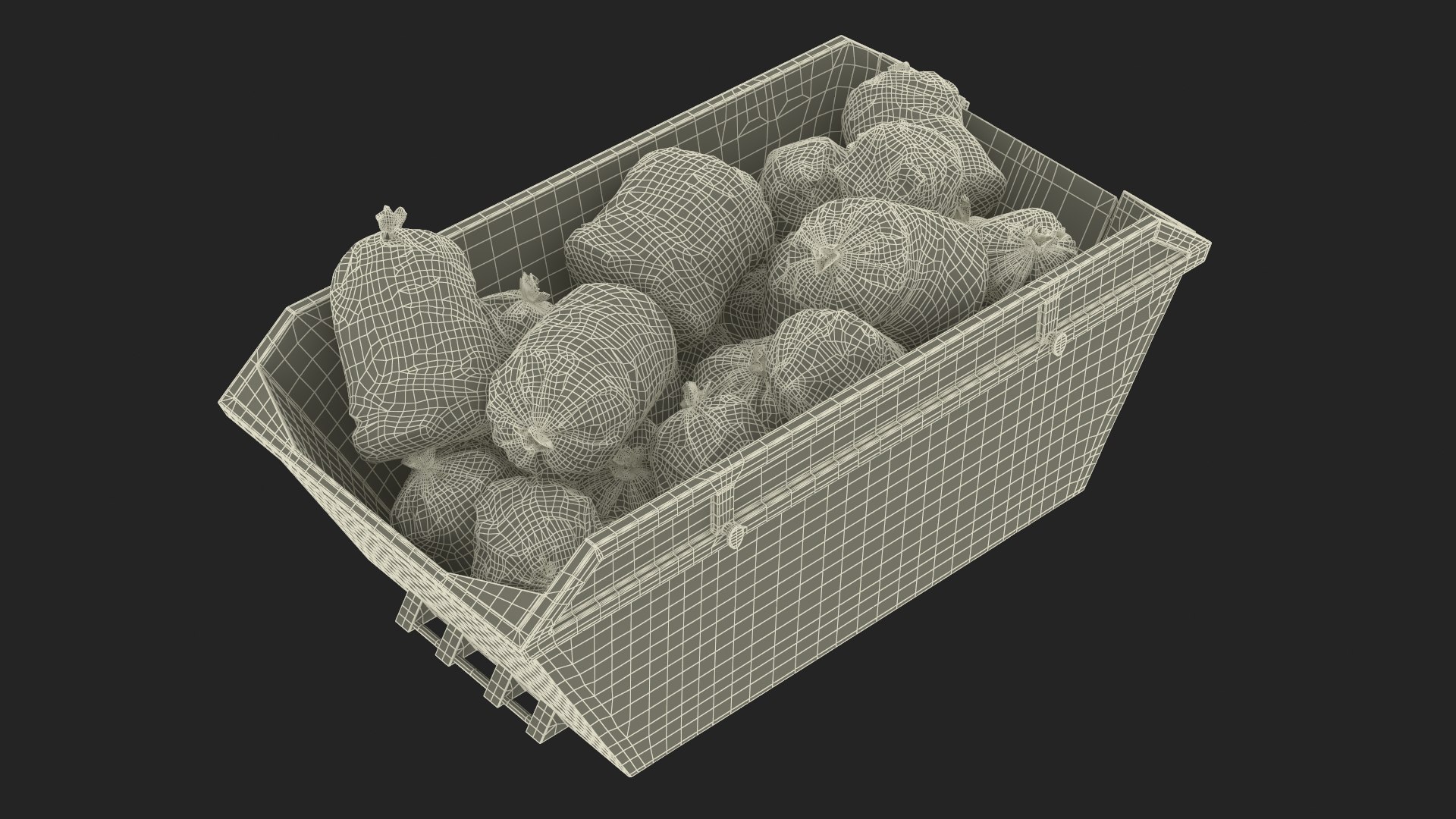 3D Construction Skip With Debris Used Model - TurboSquid 2321038