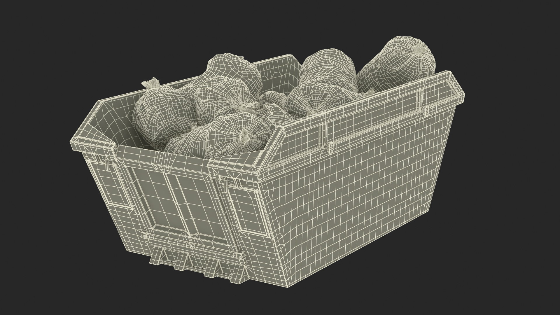 3D Construction Skip With Debris Used Model - TurboSquid 2321038