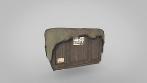 Old Wood Chest model