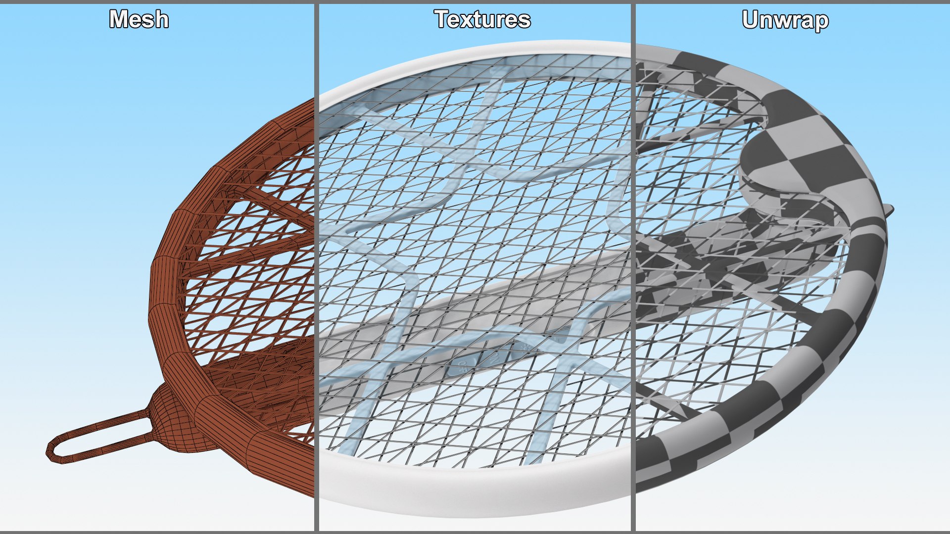 Mosqzap Bug Zapper Racket Assembled Model - TurboSquid 2167677