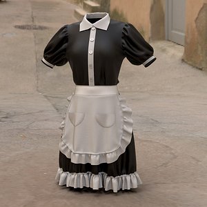 3D maid wear marvelous designer
