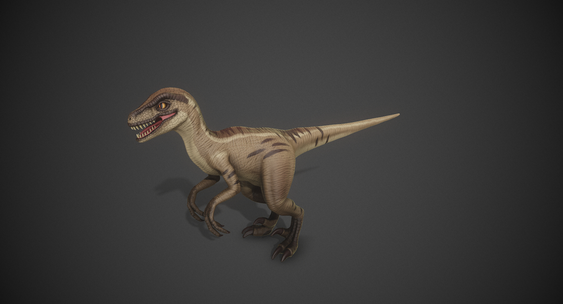 3D Cartoon Stylized Veloceraptor - TurboSquid 1405394