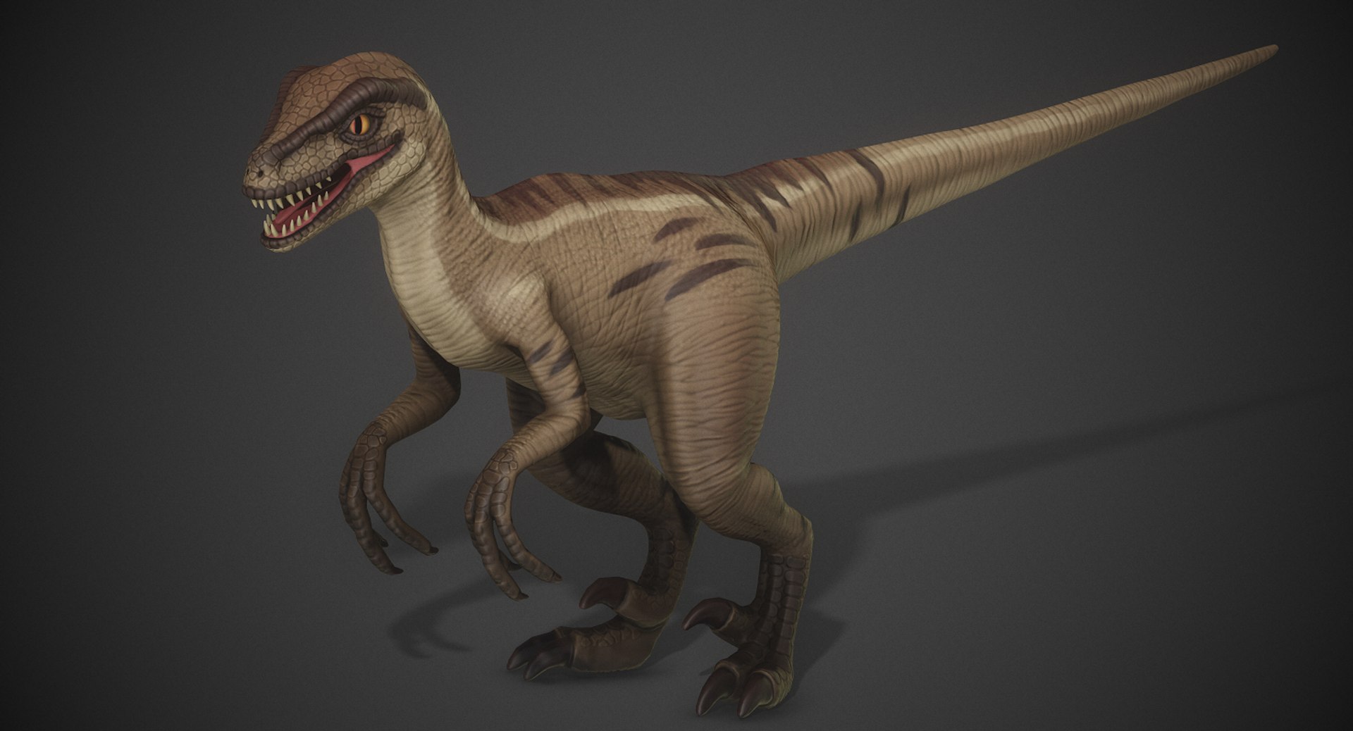 3D Cartoon Stylized Veloceraptor - TurboSquid 1405394