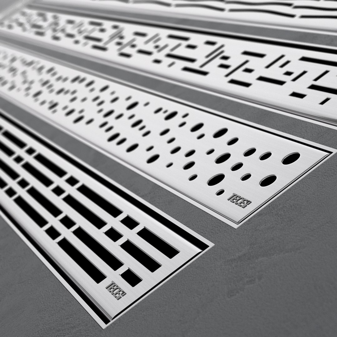 3D Shower Channels Drainage Ladders - TurboSquid 1626322