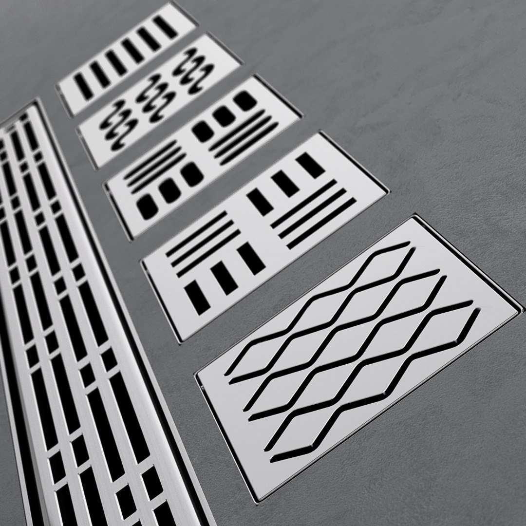 3D Shower Channels Drainage Ladders - TurboSquid 1626322