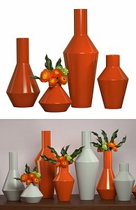 3D shaker vases set