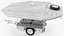 Field Kitchen Trailer with Utensils White 3D