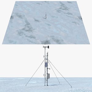 3D model Meteorological Monitoring Tower on Snow