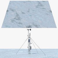 Meteorological Monitoring Tower on Snow