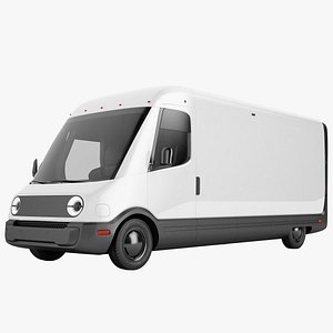 3D Generic Electric Delivery Van 01