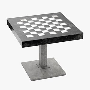 3D Chess Street Table model