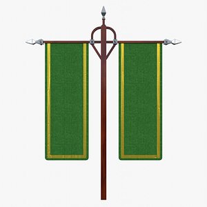 Double Banner Rectangle Green