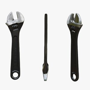 Adjustable Wrench 3D model
