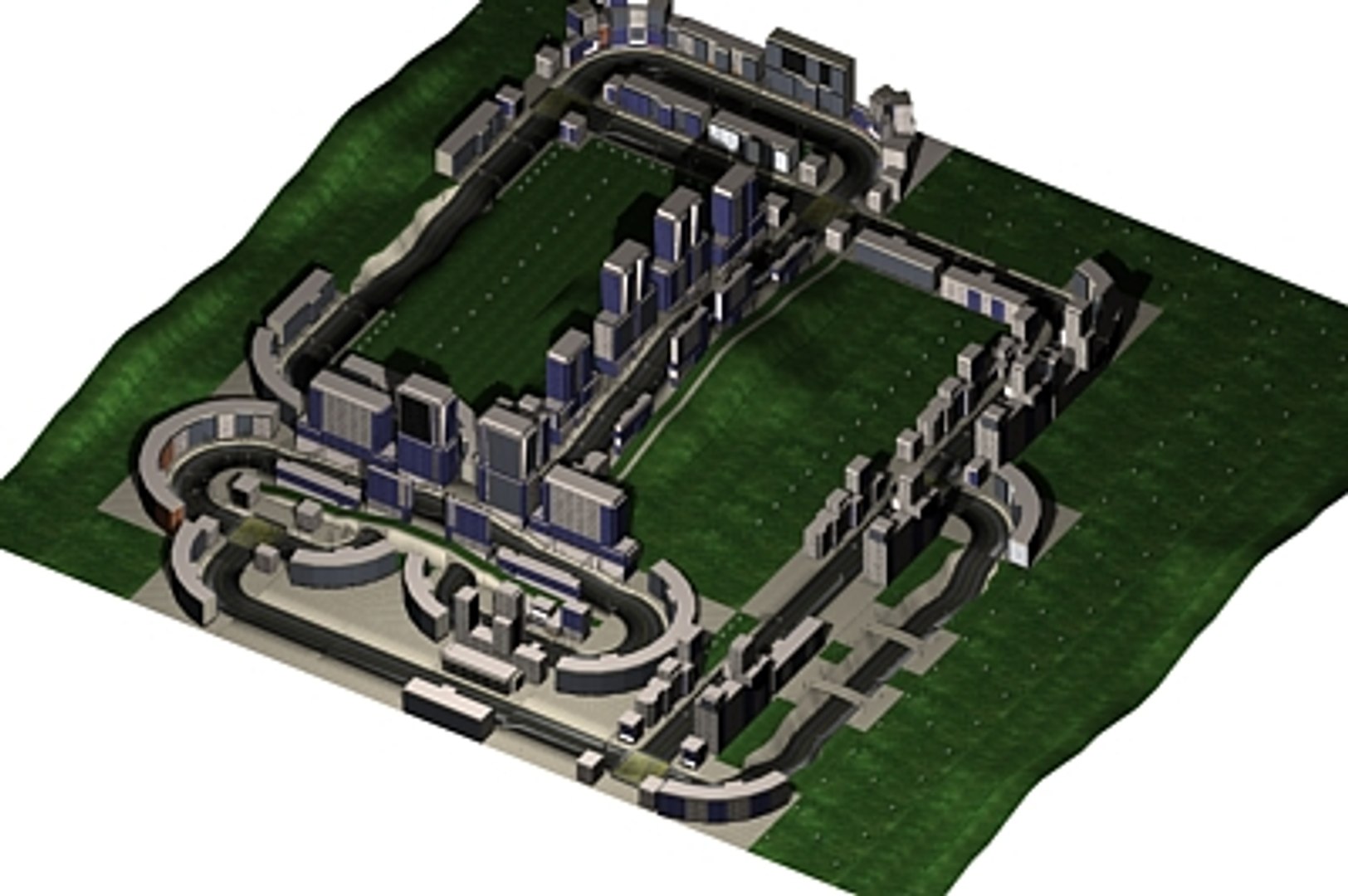 City Building Pack Road 3d Model