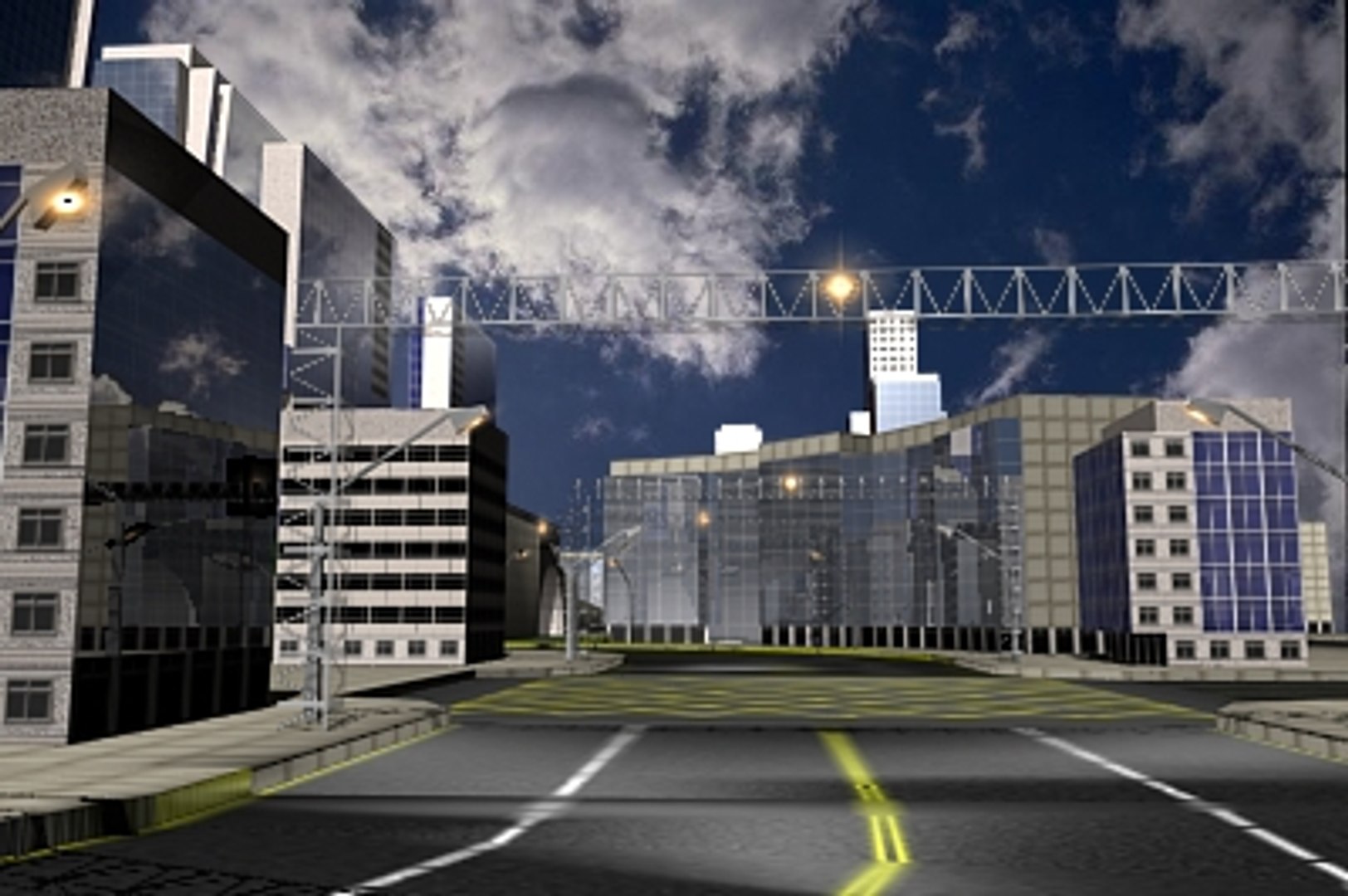 City Building Pack Road 3d Model