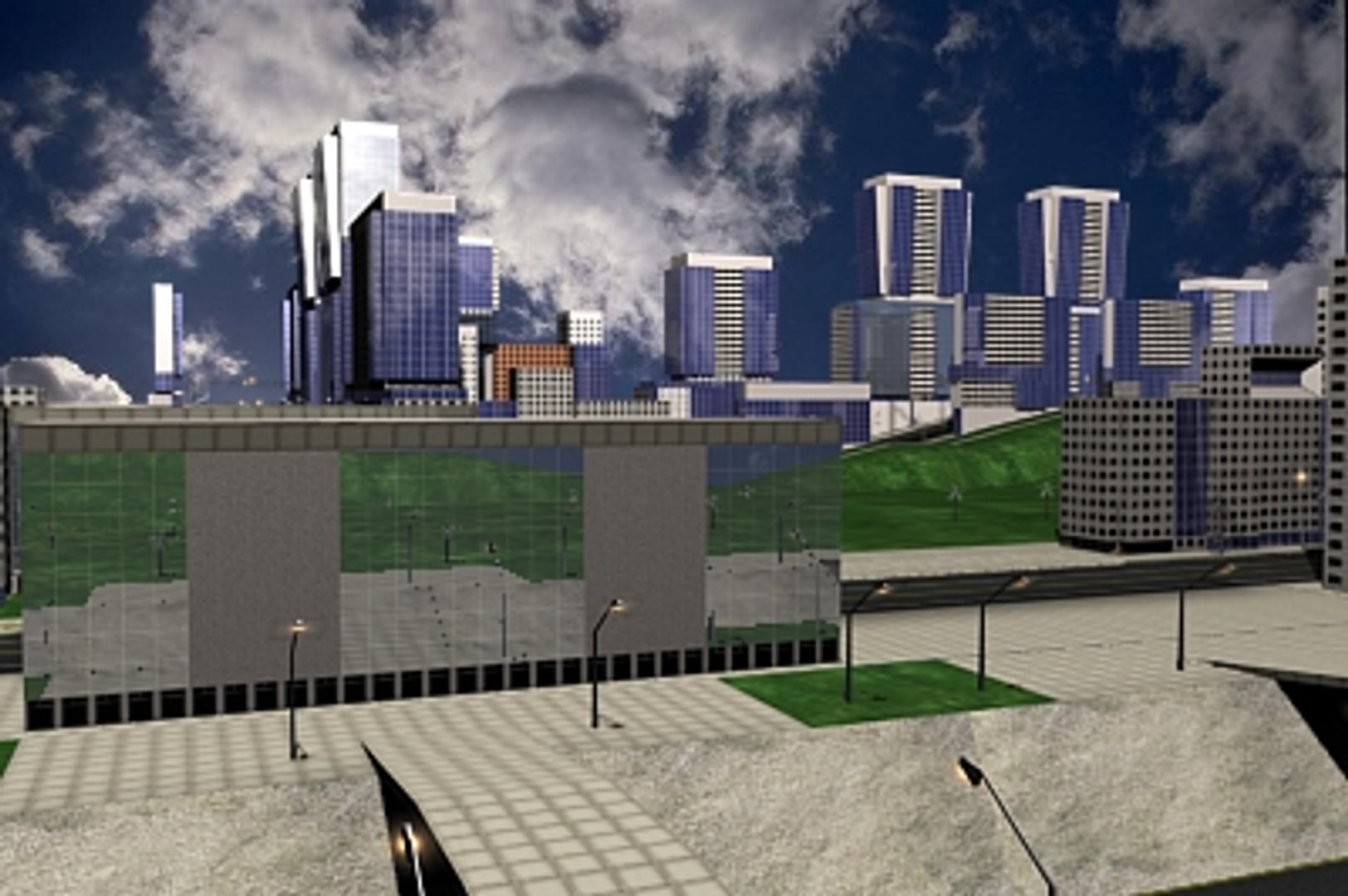 City Building Pack Road 3d Model