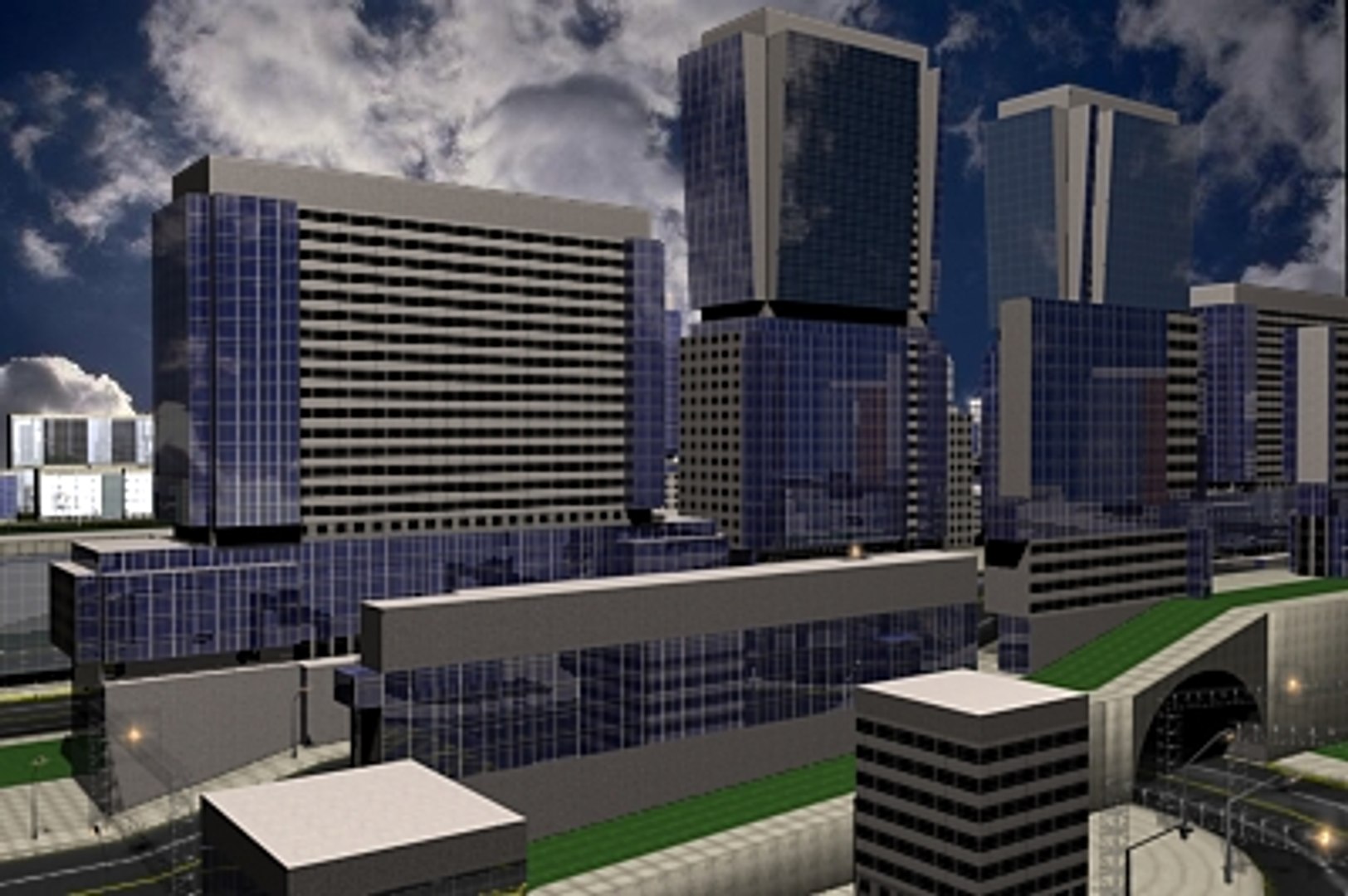 City Building Pack Road 3d Model
