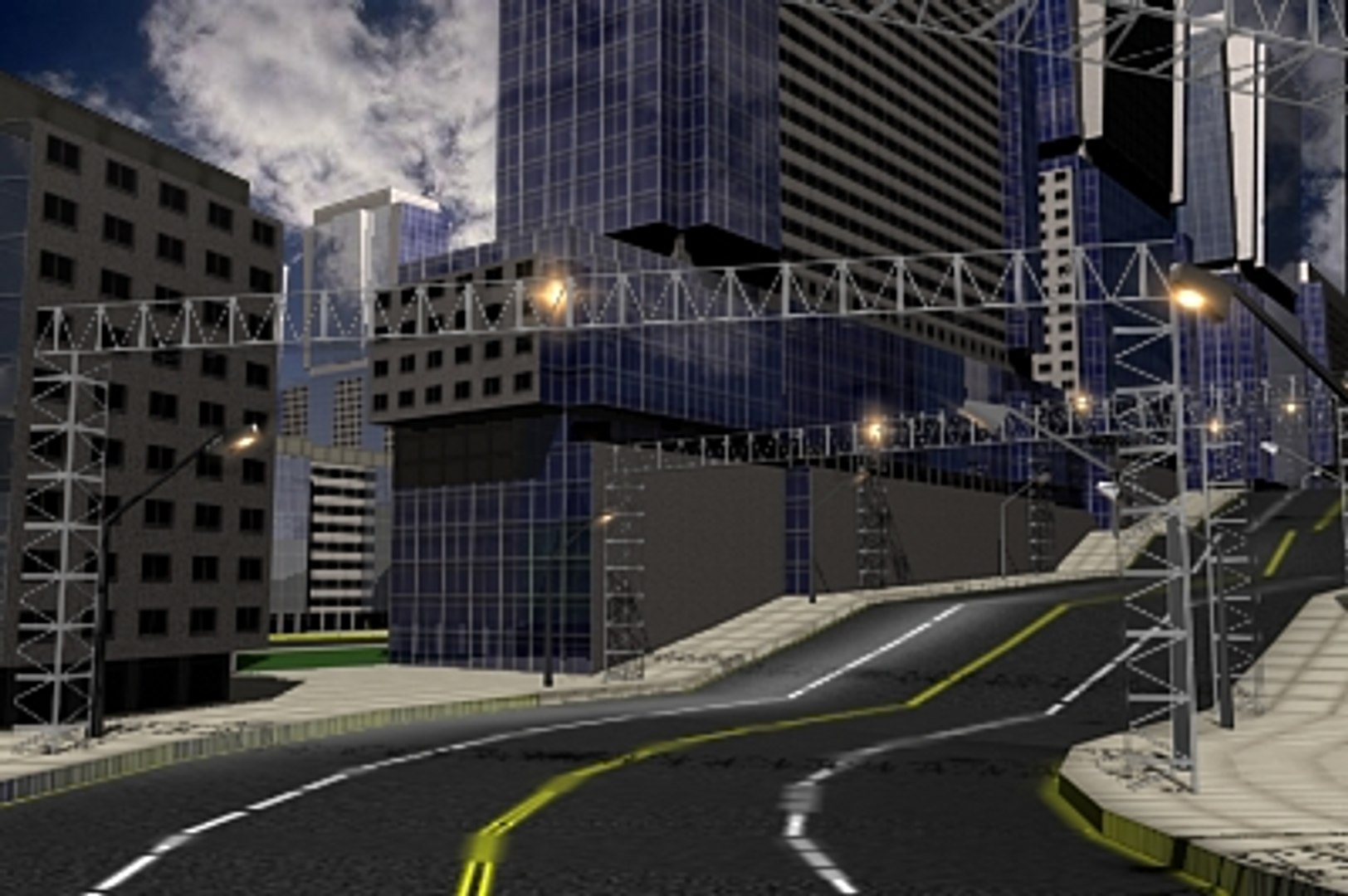 City Building Pack Road 3d Model