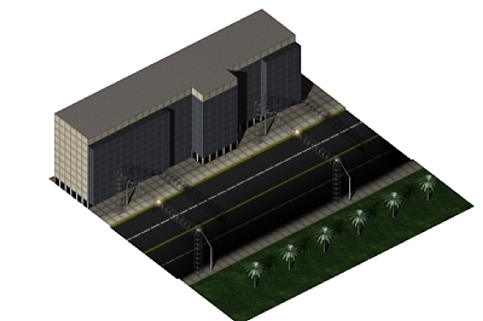 City Building Pack Road 3d Model
