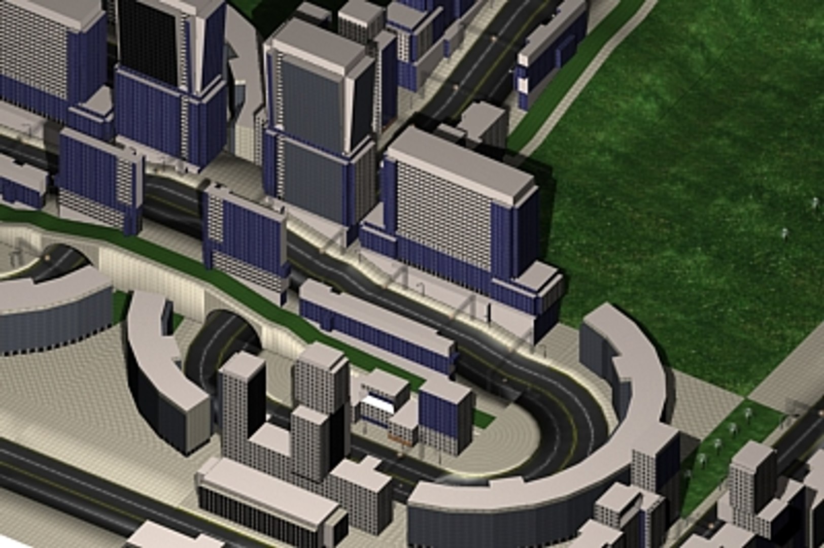City Building Pack Road 3d Model