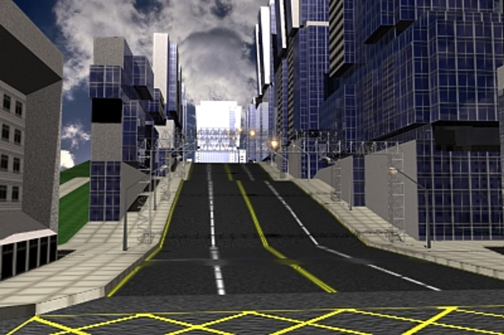 City Building Pack Road 3d Model