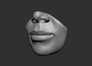 3d lips ztl zbrush model