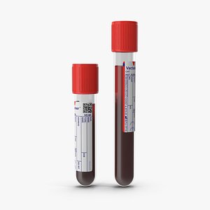 red test tube 3D model
