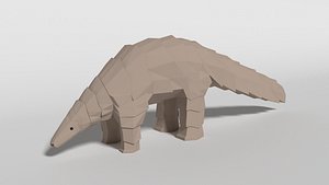 Low Poly Cartoon Pangolin